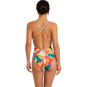 Einteiliger Badeanzug mit vorgeformtem Dreieck für Frauen Selmark Oasis image-1