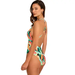 Einteiliger Badeanzug mit vorgeformtem Dreieck für Frauen Selmark Oasis image-3