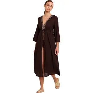 Kimono longo de praia feminino Selmark Duna image-1