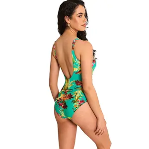 Badeanzug mit vorgeformten Cups ohne Bügel für Frauen Selmark Tropico image-1