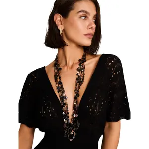 Long Brilliant Necklace for Women Selmark Complementos image-1