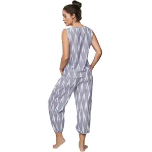 Pyjamas med kortbyxor och linne för kvinnor Selmark Homewear P101 image-1