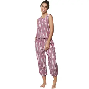 Pyjamas med kortbyxor och linne för kvinnor Selmark Homewear P101 image-1