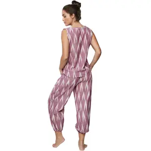 Pyjamas med kortbyxor och linne för kvinnor Selmark Homewear P101 image-3