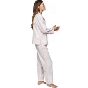 Pyjamaset för damer med långärmad skjorta och byxor Selmark P105 Oxford image-2