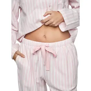 Pyjamaset för damer med långärmad skjorta och byxor Selmark P105 Oxford image-4