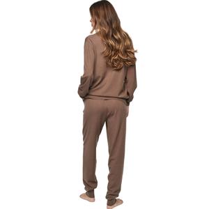 Pijama com blusa de gola polo mulher Selmark P108 Minimal Premium image-1