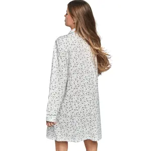 Long sleeve nightdress for women Selmark P111 Preppy Flowers image-1
