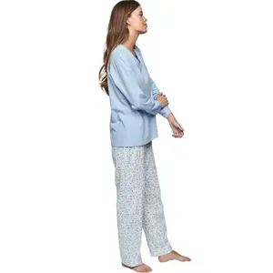 Pyjama femme Selmark P111 Preppy Flowers image-2