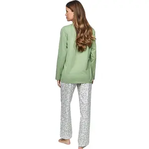Pyjama femme Selmark P111 Preppy Flowers image-1