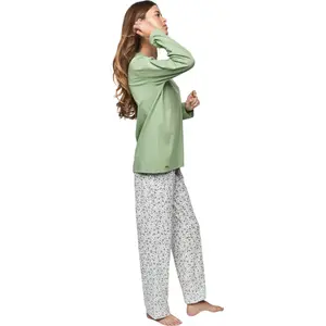 Pyjama femme Selmark P111 Preppy Flowers image-2