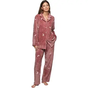 Women's long sleeve shirt and pyjama trousers Selmark P112 Etoile de soir image-0
