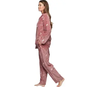 Women's long sleeve shirt and pyjama trousers Selmark P112 Etoile de soir image-3