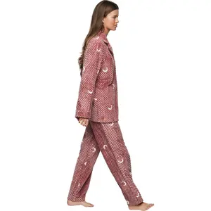 Women's long sleeve shirt and pyjama trousers Selmark P112 Etoile de soir image-2