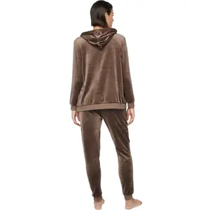 Pyjama avec sweatshirt à capuche zippé femme Selmark P115 Sport image-1