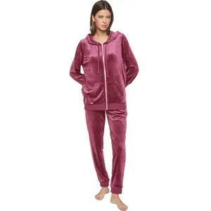 Pyjama avec sweatshirt à capuche zippé femme Selmark P115 Sport image-0