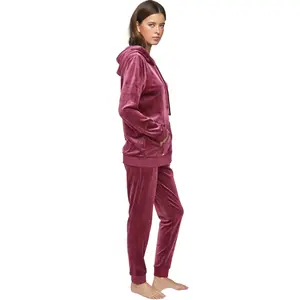 Pyjama avec sweatshirt à capuche zippé femme Selmark P115 Sport image-2