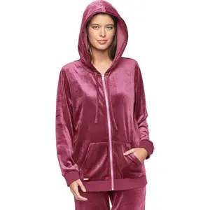 Pyjama avec sweatshirt à capuche zippé femme Selmark P115 Sport image-3
