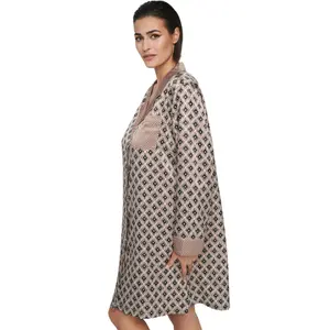 Long sleeve nightdress for women Selmark P116 Satin Sublime image-2