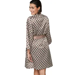 Robe kimono manches longues femme Selmark P116 Satin Sublime image-1