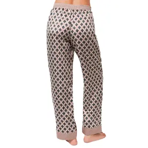 Satin Pyjama Hose und Langarmbluse für Damen Selmark P116 image-5