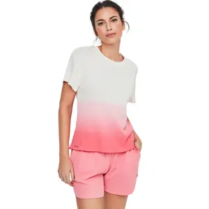 Women’s T-shirt and Shorts Pyjama Selmark Homewear P118 image-0