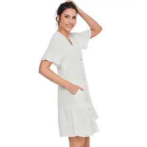 Kortärmat nattlinne för kvinnor Selmark Homewear image-2
