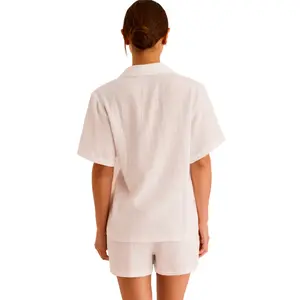 Short Sleeve Pajama Top and Shorts Women Selmark P119 image-1