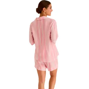 Pyjamaset kortärmad top och shorts dam Selmark P120 image-1