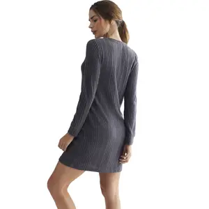 Long sleeve nightdress for women Selmark Basica image-1
