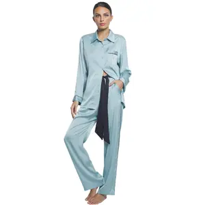 Satin women's pyjamas Selmark image-0