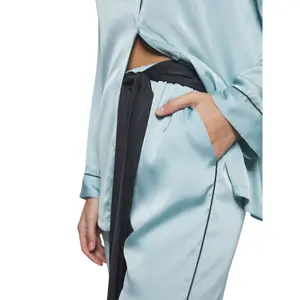 Satin women's pyjamas Selmark image-2