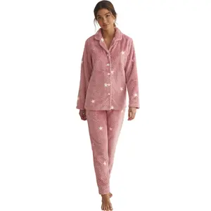Pijama de calças e camisa de mangas longas para mulher Selmark image-0