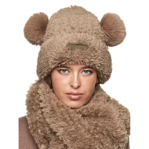 Damen Schal und Mütze mit Ohren Selmark PC1 Style ADD image-1