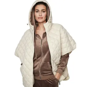 Kurtka puchowa damska z peleryną Selmark PC1 Style ADD image-3