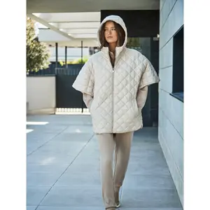 Kurtka puchowa damska z peleryną Selmark PC1 Style ADD image-4