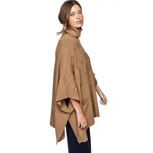 Damen Poncho mit Stehkragen Selmark PC1 Style ADD image-2