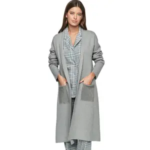 Damen Mid-Length Jacke mit glänzenden Taschen Selmark PC1 Style ADD image-0
