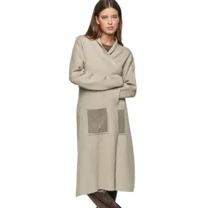 Kurtka midi z błyszczącymi kieszeniami dla kobiet Selmark PC1 Style ADD image-2