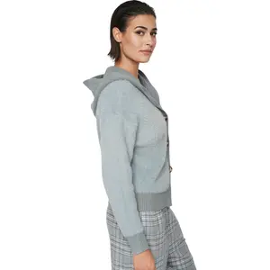 Korte pluche hoodie voor dames Selmark PC1 Style ADD image-2