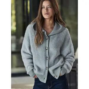 Korte pluche hoodie voor dames Selmark PC1 Style ADD image-3