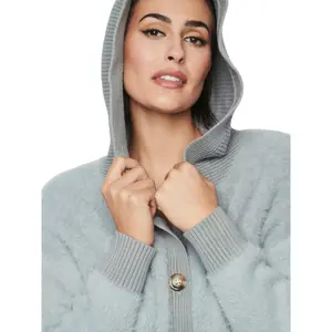 Korte pluche hoodie voor dames Selmark PC1 Style ADD image-5