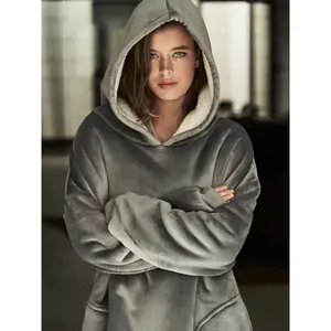 Damen Kapuzenponcho Sweatshirt Selmark Pc1 Style Add image-4