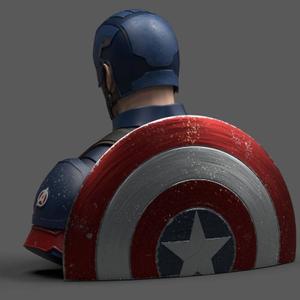 Salvadanaio con busto Semic Marvel Avengers Endgame Captain America image-2