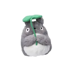 Plush figurine Semic Mon voisin Totoro Nakayoshi - Big Totoro with Leaf image-0