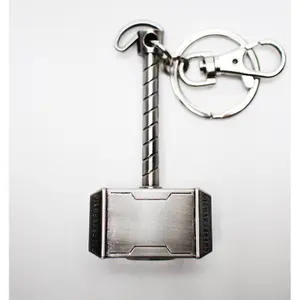 Metal key ring Semic Marvel Comics Thor Hammer image-0