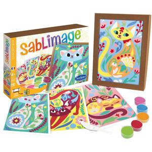 Romantic cats sand painting Sentosphere image-1