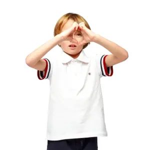 Children's plain pique polo shirt Serge Blanco image-0