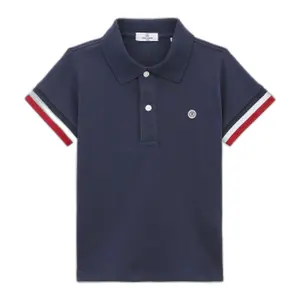 Children's plain pique polo shirt Serge Blanco image-0