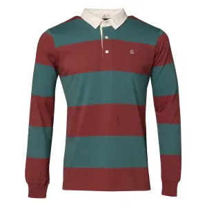 Striped long sleeve polo Serge Blanco